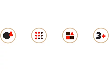 Fa kézműves teáskészlet - nagy teáskészlet