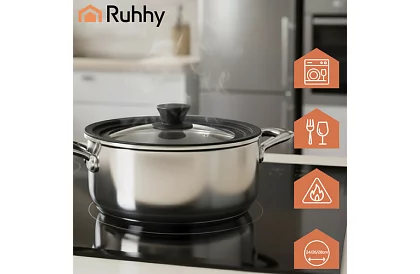 Univerzális szilikon-üveg fedő 3 az 1-ben - átmérő 24/26/28 cm