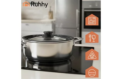 Univerzális szilikon-üveg fedő 3 az 1-ben - átmérő 28/30/32 cm