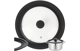 Univerzális szilikon-üveg fedő 3 az 1-ben - átmérő 28/30/32 cm