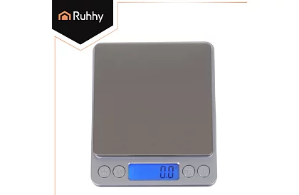 Pontosan 0,1g - 2000g LCD mérleg + 2 tálcával