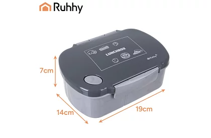 Ebéddoboz szürke 800 ml – uzsonnás doboz