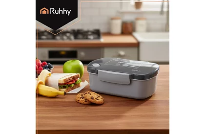 Ebéddoboz szürke 800 ml – uzsonnás doboz