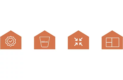 Ebéddoboz szürke 800 ml – uzsonnás doboz