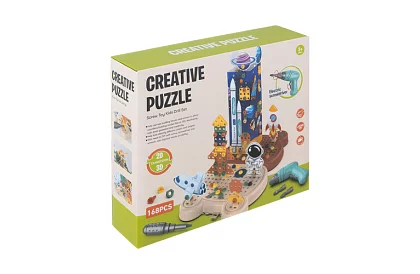 Csavarozható 3D építőjáték űr - 161 darab a készletben