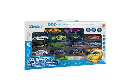 Fém autókészlet 1:64 – 16 darab