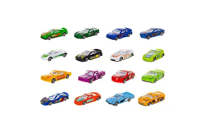 Fém autókészlet 1:64 – 16 darab