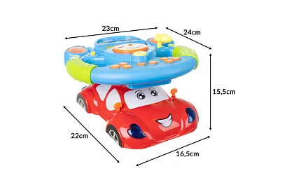 Interaktív zenei kormánykerék LED effektekkel – 3 éves kortól