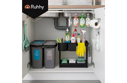 Mosogató alatti szervező – fekete