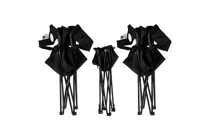 Kemping készlet, fekete - horgász asztal + két szék