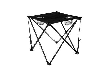 Kemping készlet, fekete - horgász asztal + két szék