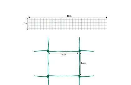 Hálózati támogatás növények számára 2x10 m