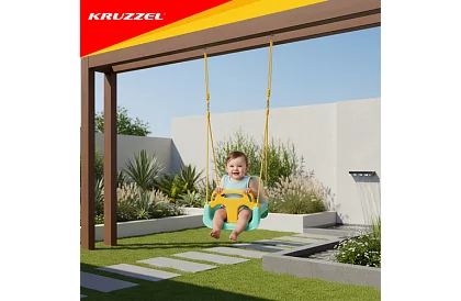 Gyermek színes hinta 3 az 1-ben - 30 kg-ig