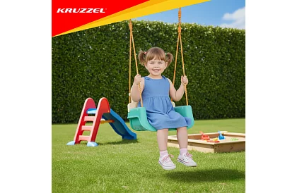 Gyermek színes hinta 3 az 1-ben - 30 kg-ig