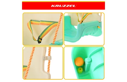 Gyermek színes hinta 3 az 1-ben - 30 kg-ig