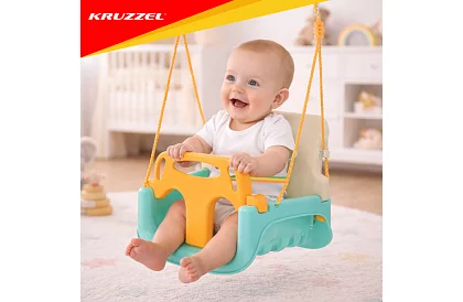 Gyermek színes hinta 3 az 1-ben - 30 kg-ig