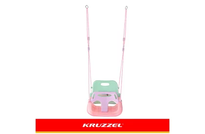 Gyermek színes hinta 3 az 1-ben - 30 kg-ig - rózsaszín-zöld