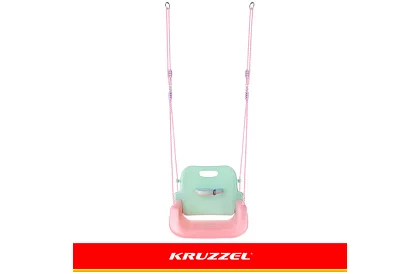 Gyermek színes hinta 3 az 1-ben - 30 kg-ig - rózsaszín-zöld