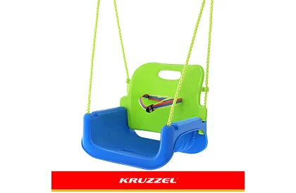 Gyermek színes hinta 3 az 1-ben - 30 kg-ig - zöldkék