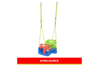 Gyermek színes hinta 3 az 1-ben - 30 kg-ig - zöldkék