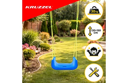 Gyermek színes hinta 3 az 1-ben - 30 kg-ig - zöldkék