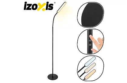 LED álló dimmelhető lámpa 180 cm – fekete távirányítóval