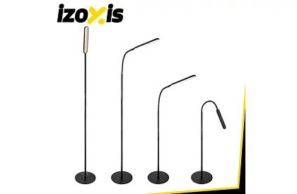 LED álló dimmelhető lámpa 180 cm – fekete távirányítóval