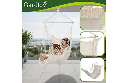 Kerti függőfotel BOHO 2 az 1-ben – bézs