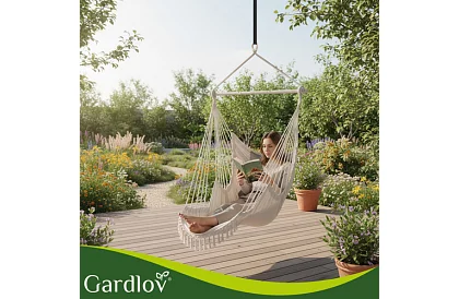 Kerti függőfotel BOHO 2 az 1-ben – bézs