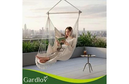 Kerti függőfotel BOHO 2 az 1-ben – bézs