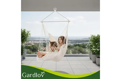 Kerti függőfotel BOHO 2 az 1-ben – bézs