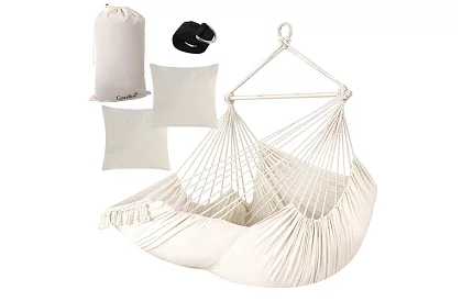 Kerti függőfotel BOHO 2 az 1-ben – bézs