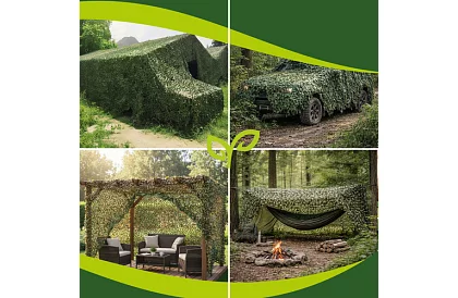 Katonai álcázó háló 3x6 méter + 100 húzó szalag