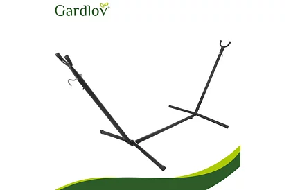 Kerti függőágy 200 × 150 cm + vas állvány 250 kg-ig