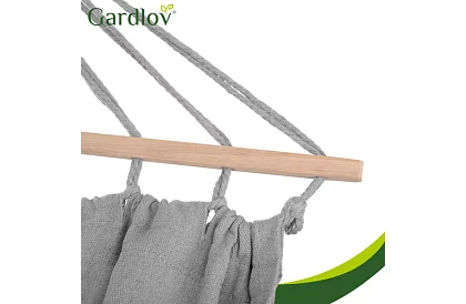 Kerti függőágy 200 × 150 cm + vas állvány 250 kg-ig