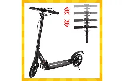 Összecsukható roller Black Hyperion 200 mm-es kerekekkel