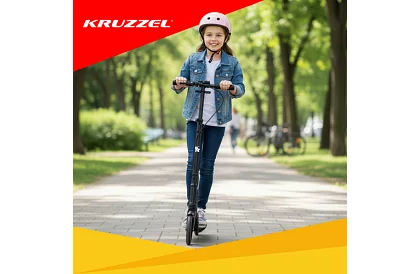 Összecsukható roller Black Hyperion 200 mm-es kerekekkel