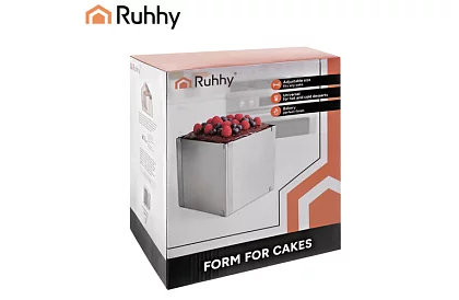 Állítható téglalap alakú tortaforma 20–38 × 24–45 cm, magasság 15 cm