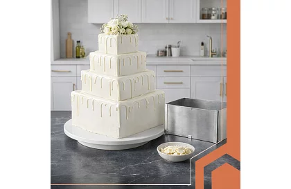 Állítható téglalap alakú tortaforma 20–38 × 24–45 cm, magasság 15 cm