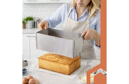 Állítható téglalap alakú tortaforma 20–38 × 24–45 cm, magasság 15 cm