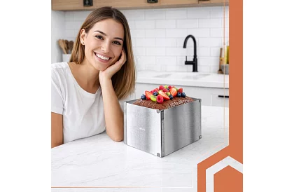 Állítható téglalap alakú tortaforma 20–38 × 24–45 cm, magasság 15 cm