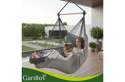 Kerti függőfotel BOHO 2 az 1-ben - szürke