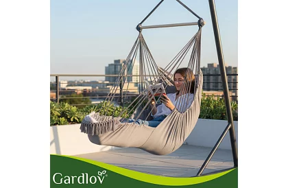 Kerti függőfotel BOHO 2 az 1-ben - szürke