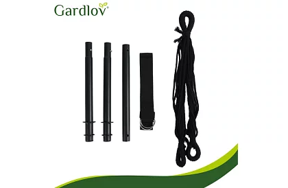 Kerti függőfotel BOHO 2 az 1-ben - fekete