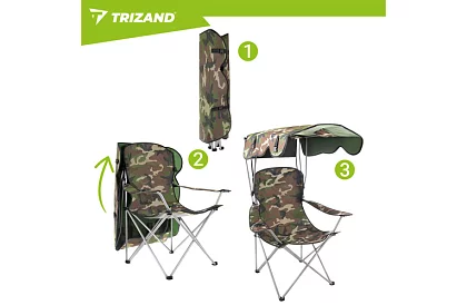 Összecsukható horgászszék napernyővel – ARMY PANAMA