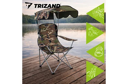 Összecsukható horgászszék napernyővel – ARMY PANAMA