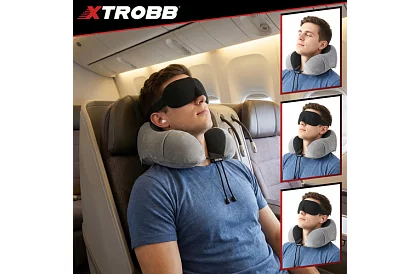 Utazási párna nyakra, repülőre, autóba + kiegészítők