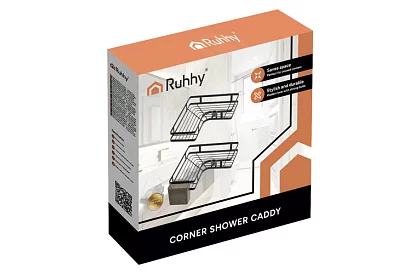 Sarok fürdőszobai polc - 2 darabos készlet