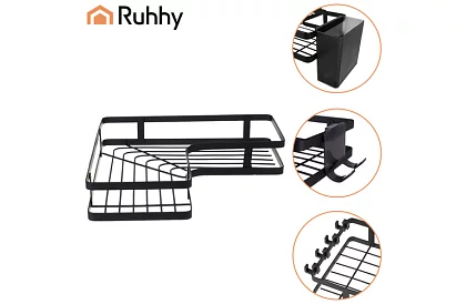 Sarok fürdőszobai polc - 2 darabos készlet