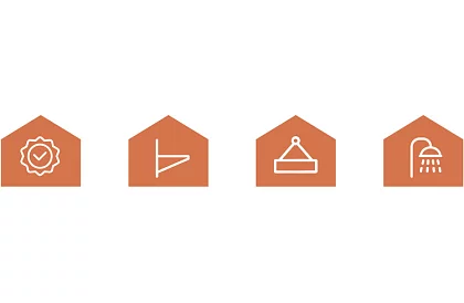 Sarok fürdőszobai polc - 2 darabos készlet